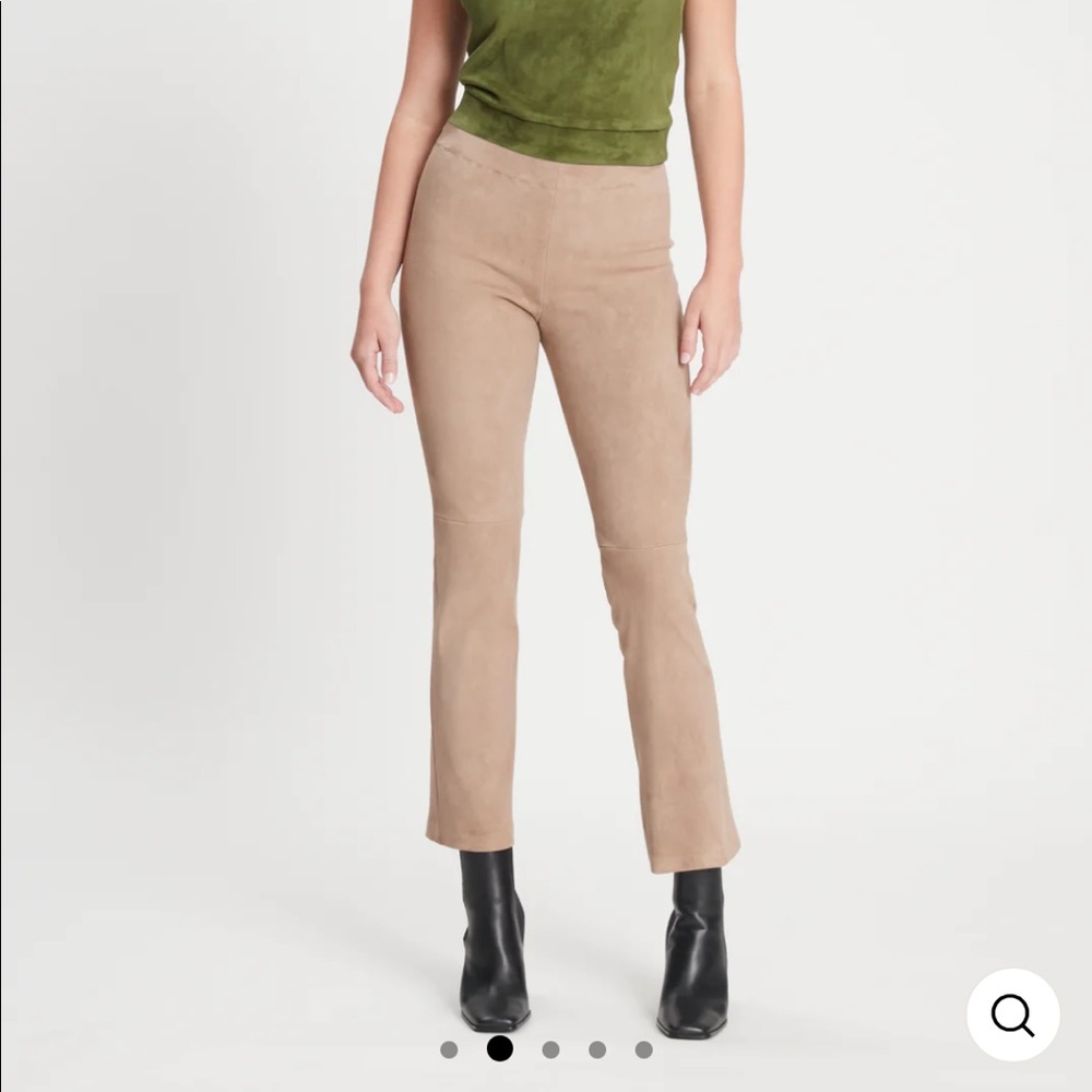 STOULS 100% lambskin leather designer pants, emerald green, Size S